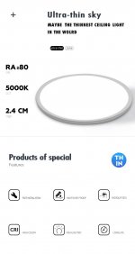 12 Inch 24W Flush Mounting Modern LED Ceiling Lights for Bedroom, Kitchen, Bathroom