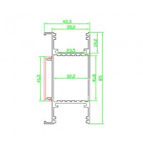 LED Aluminium Channel 1 Meter(39.4inch) Wall Light LED Channel With Driver For 5050 5630 Multi Row LED Strip Lights