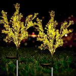 Solar Garden Lights Outdoor Decorative, Waterproof IP65 Powered Flower Lights