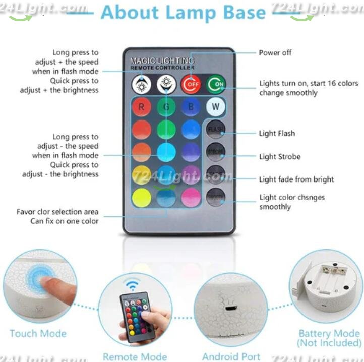 Among Us Toys 3D LED Multicolor Night Light w/ 16 Colors Remote Touch Switch Adjustable Brightness for Kids Bedroom Decoration