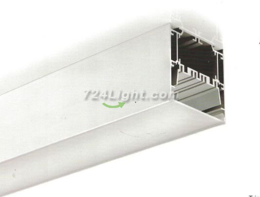 PB-AP-GL-7575-R LED Aluminium Channel Pendant 75mm(H) x 75mm(W) suit for max 18.5mm width strip light