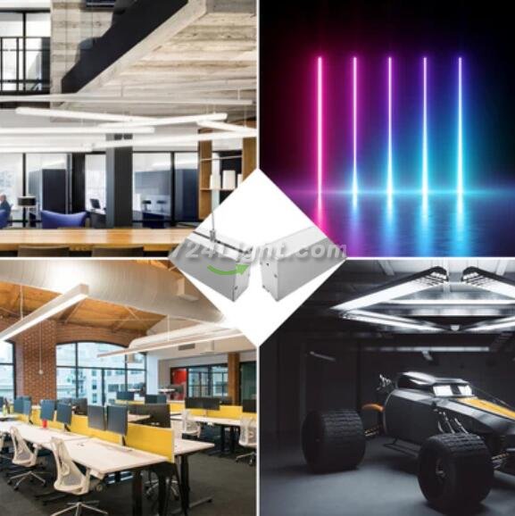 5 Pack H4075 Big Aluminum Extrusion Channel for Suspension Mounting Linear Office Lighting System