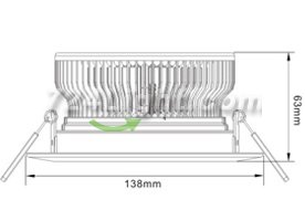 9W LD-CL-CPS-01-9W LED Down Light Cut-out 110mm Diameter 5.4" White Recessed Dimmable/Non-Dimmable LED Down Light