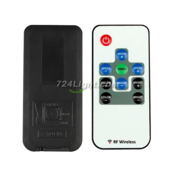 RF Wireless Mini LED Controller with 10-key Remote 5V-24V 12A / 3 Channels for RGB/GRB LED Strip SMD5050 SMD3528 Color Changing