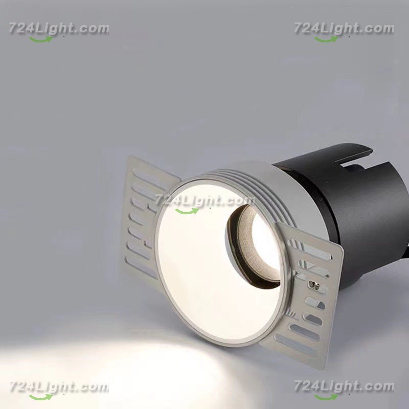 7W Frameless Embedded LED Spotlight Home High Display Finger Anti-glare Pre-buried COB No Main Lamp Downlight