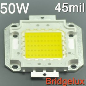 Bridgelux 50W High Power LED Beads Chip 4500 Lumens 45*45mil LED Chips