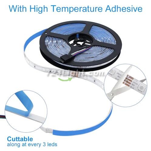 49.2Ft (3x 5M) SMD5050-150 LED Strip Light 5050 RGB Set 15m RGB LED Strip Lights IP65 Waterproof w/ Power Supply & Controller