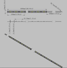 DC 12V Red/Blue/Green/Yellow Dimmable SMD5050-150 Flexible LED Strips 30 LEDs Per Meter 10mm Width 450lm Per Meter
