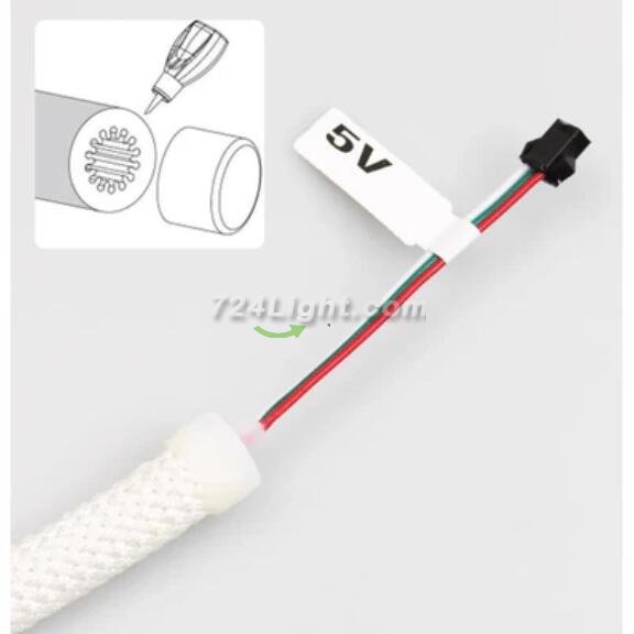 360° NEON LED Light Strip, Woven Look RGB Color Waterproof LED Neon Light Flexible Strip Kit