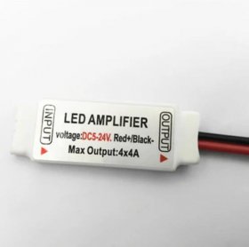 Mini RGBW Amplifier 4 Channel for 12V or 24V RGBW / RGBWW Color LED Flexible Strip Lights