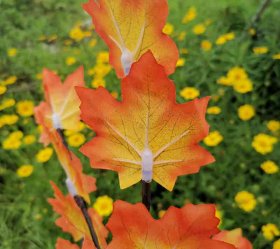 Solar Maple Leaf Branch Light Outdoor Garden Decorative Lawn Light LED-2 Pack