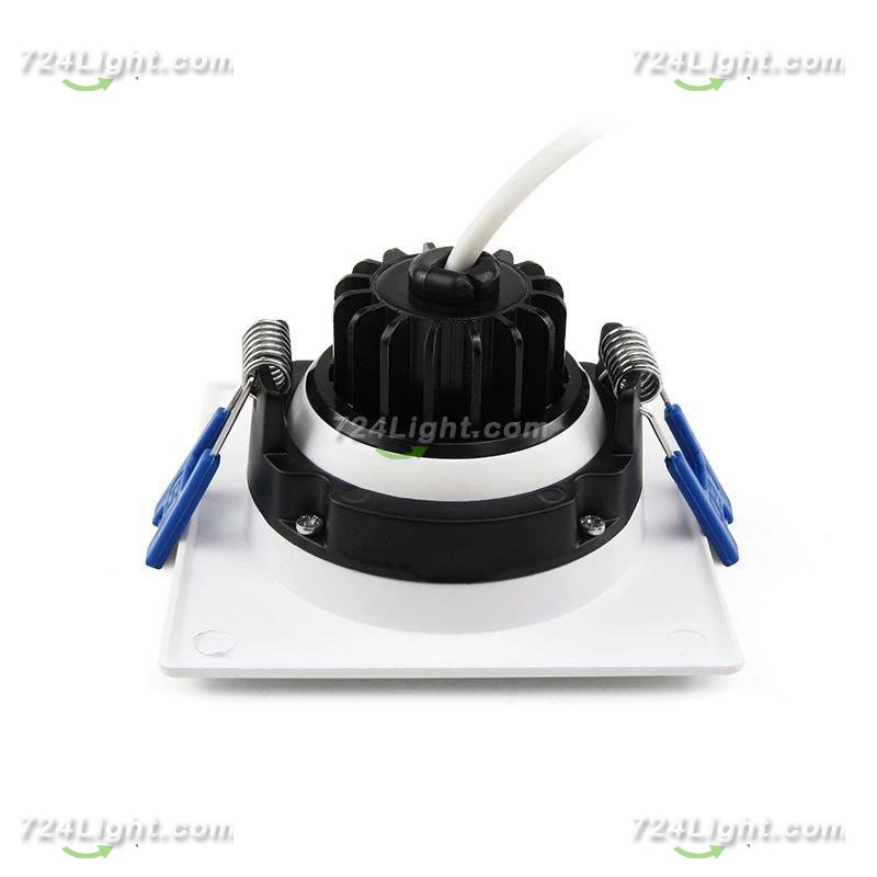 9W Square Adjustable COB Downlight Aluminum Home Recessed Living Room Bedroom Ceiling Light