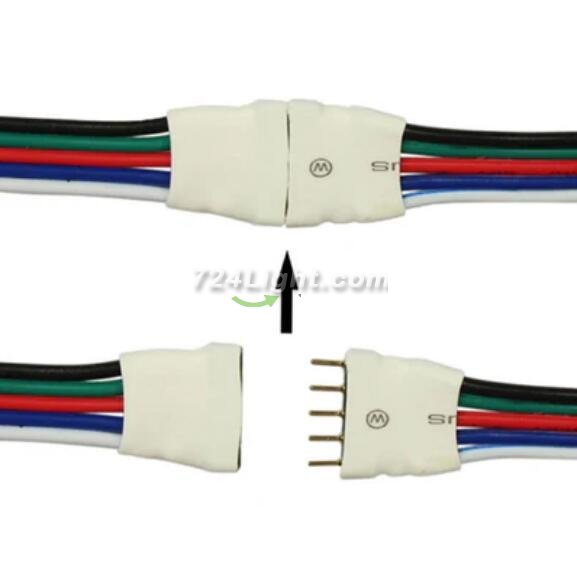 10pcs Pack (5Pair) 5pin RGBW/RGBWW LED Strip Connectors
