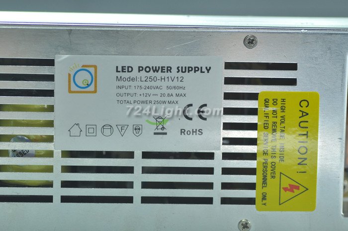 250 Watt LED Power Supply 12V 20.8A LED Power Supplies For LED Strips LED Lighting