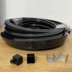 16.4FT(5Meters) 16*16mm 120° Top Emitting IP67 Waterproof Flexible Full Black Silicon LED NEON Tube Housing Fit for 10mm Wide LED Strip Light