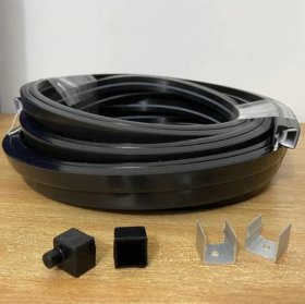 16.4FT(5Meters) 16*16mm 120° Top Emitting IP67 Waterproof Flexible Full Black Silicon LED NEON Tube Housing Fit for 10mm Wide LED Strip Light