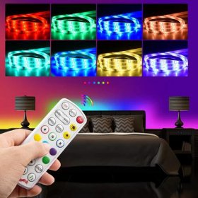 65.6Ft (4x 5M) SMD5050-150 Multicolor LED Light 600 LEDs Waterproof LED Strip Light 5050 RGB 12V w/ Power Supply & Controller