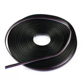 22Guage RGBW RGBWW LED Strip Extension Cable 5pin 5Color Stand Wire Bonded Flat Cable for SMD5050 RGBW RGBWW Color