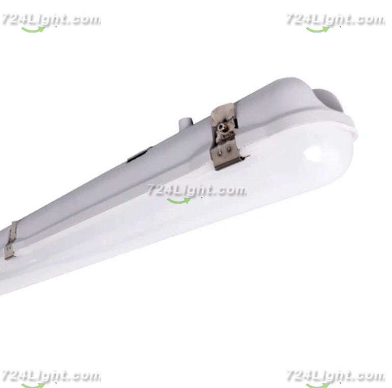 Milky White Cover T8 LED Tube Lights with Striped Clear Tri-proof T8 Tube Fixture for Single Tube
