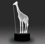 Animal Images 3D Illusion LED Night Light w/ 16 Colors Remote Touch Switch Adjustable Brightness for Kids Bedroom Decoration