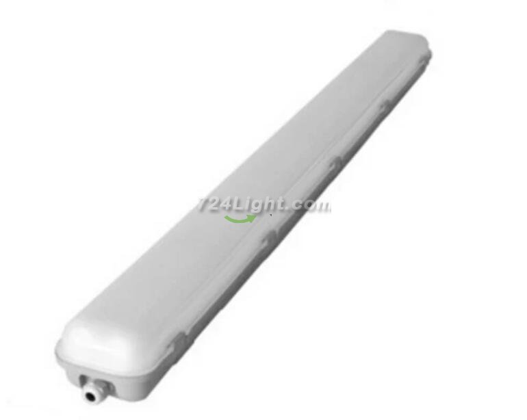 Milky White Cover T8 LED Tube Lights with Striped Clear Tri-proof T8 Tube Fixture for Single Tube