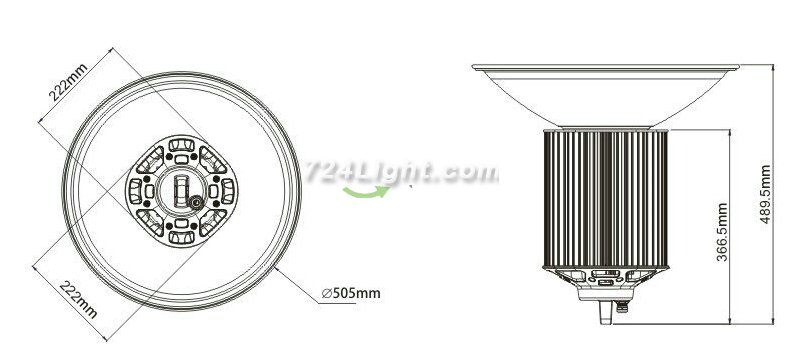 200W LED High Bay Light For Industrial Outdoor Lighting With Mean Well Power Supply