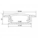 Recessed Slim 7mm LED Aluminium Channel 1 meter(39.4inch) LED Profile