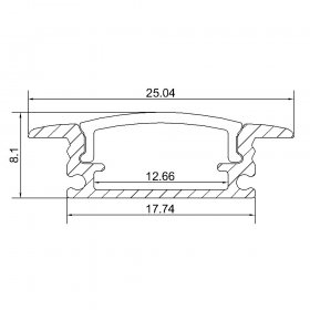 Recessed Slim 7mm LED Aluminium Channel 1 meter(39.4inch) LED Profile