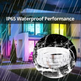 65.6Ft (4x 5M) SMD5050-150 Multicolor LED Light 600 LEDs Waterproof LED Strip Light 5050 RGB 12V w/ Power Supply & Controller