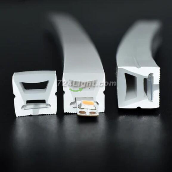1M/5M/10M/20M Pack of T1010 LED Neon Light Housing Kit with End Caps and Mounting Clips, Flexible Neon Channel Fit for 6mm Wide LED Strip Lights
