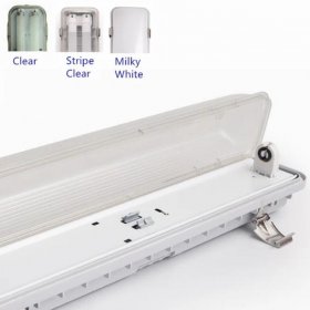 LED Tube Fixture (No Tube included) for Single LED Tube Tri-proof LED Tube Support Bracket Waterproof , Dustproof, Corrosion-Proof