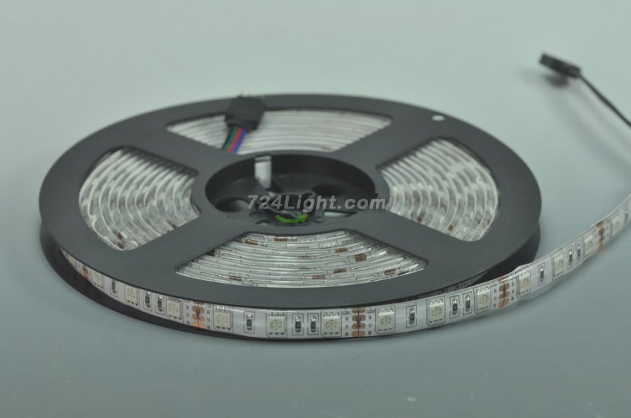 Free Cutting 1meter-5meter RGB Waterproof LED Flexible Light Strip SMD5050 Multicolor Strip Light 12V 5 meter(16.4ft) 300LEDs