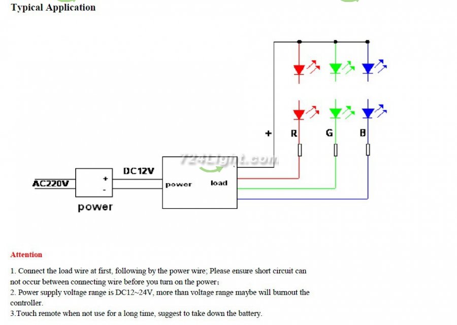 DC12V 3x2A LED Touch RF RGB Controller For LED SMD RGB Strip