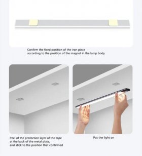 2Pack Under Cabinet Lights, LED Closet Lights Wireless Magnetic Motion Sensor Activated Light Bar Indoor Rechargeable Battery Operated Stick on Under Counter Lights for Kitchen Stairs Hallway
