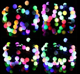 100 Led 32.8ft String Lights LED 5m Small Ball RGB Colorful Christmas Ball String Light Outdoor LED Lights