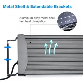 Aquarium LED Light for Freshwater Fish Tank w/ Extendable Bracket, White Blue LED