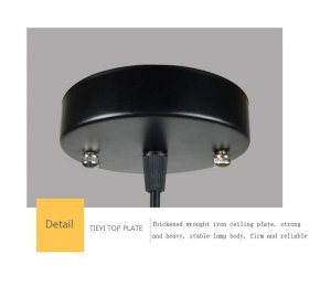 Industrial Pendant Light, retro black metal shade with adjustable for dining room, bedroom, kitchen, hallway