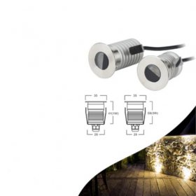 8pcs Pack 1W/3W DC12-24V IP67 LED Step Light Stainless Steel Inground LED Light with Anti-glare Half Moon Brushed Lens