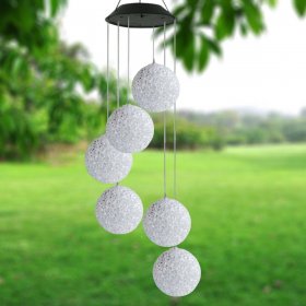 Outdoor Solar Ball Wind Chime Lights for Garden, Patio, Party, Yard, Window, Outdoor Decorations