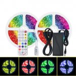 32.8FT/10Mtr RGB LED Strips Light Kit, SMD5050 30LEDs/Mtr, Bluetooth Wireless, Smart APP controlled