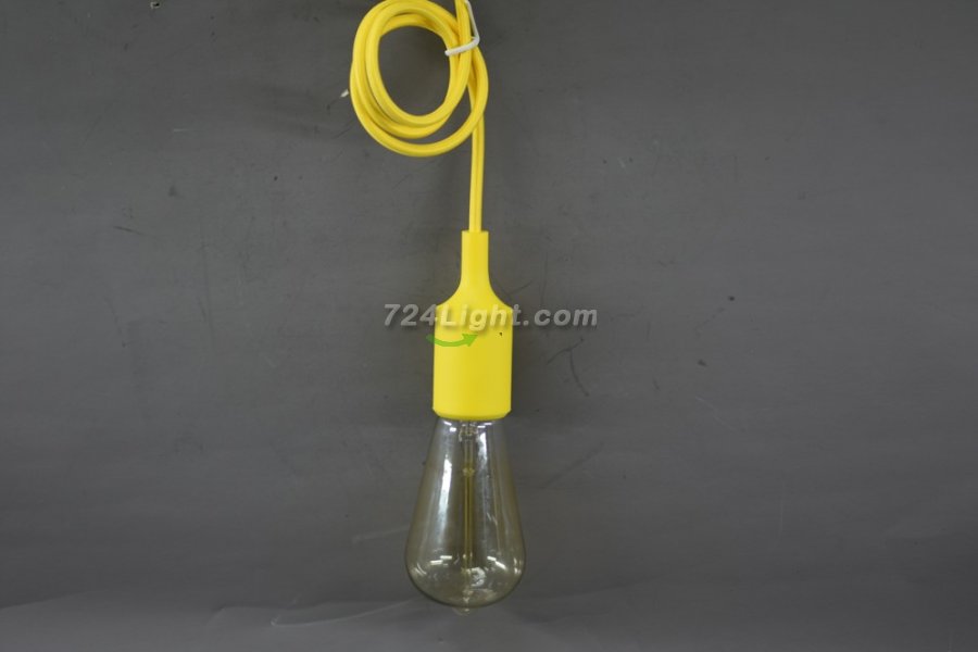 Silicone color hanging light exhibition hall cabinet decoration hanging line art small chandelier