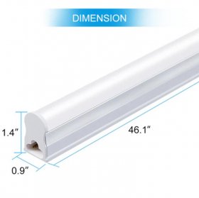 10Pcs Pack /2FT/3FT/4FT/5FT Line Voltage AC T5 LED Tube Light with Milky White cover