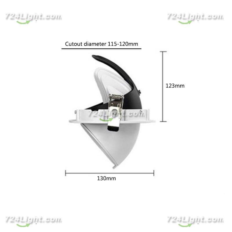 12W Downlight Led Embedded Spotlight Aluminum Anti-glare Household Ceiling Light Corridor Light