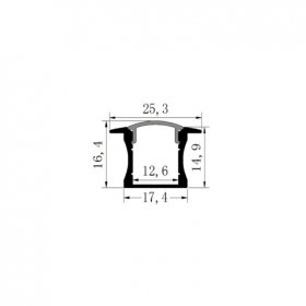 1815 inner empty high no spot embedded installation PCB12mm wide bottom line light aluminum groove shell kit