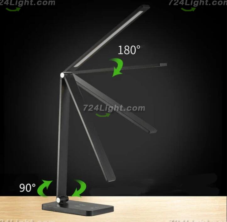 LED Desk Lamp with Wireless Chargers and USB Charging Port for Home Office, Desk Light withTimer for Reading, Study, Crafts