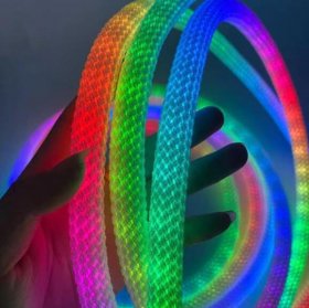 360° NEON LED Light Strip, Woven Look RGB Color Waterproof LED Neon Light Flexible Strip Kit