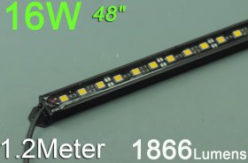 1.2Meter Black Superbright Waterproof LED Strip Bar 39.3inch 5050 5630 Rigid LED Strip 12V With DC connector