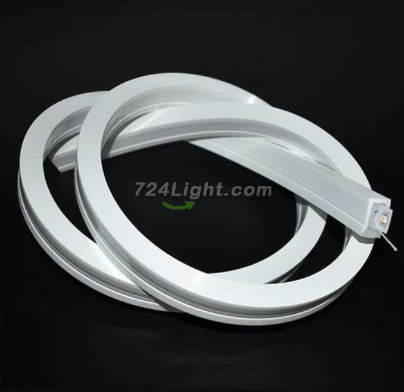 1M/5M/10M/20M Pack of T1220 One Face Edge Lighting LED Neon Light Housing Kit with End Caps and Mounting Clips, Flexible Neon Channel Fit for 12mm Wide LED Strip Lights