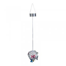 Hanging Butterfly Orb Solar Lights, Outdoor Yard Hanging Mesh Orb Colorful Waterproof Durable Metal Decorative