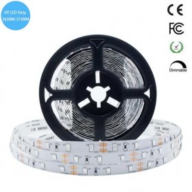 365nm 370nm SMD3528-300 12V 2A 24W UV LED Strip Light Tape for Curing, Currency Validation